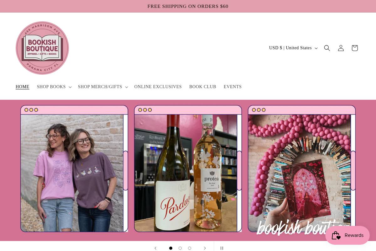bookishboutiquellc.com homepage screenshot