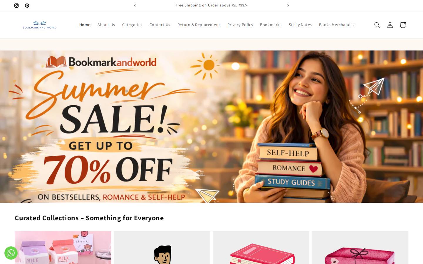 bookmarkandworld.com homepage screenshot