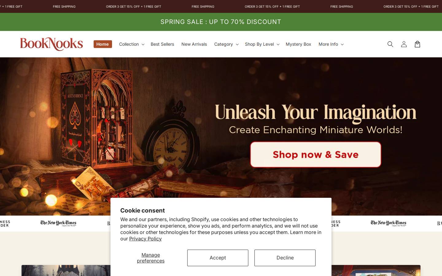 Booknooks homepage screenshot