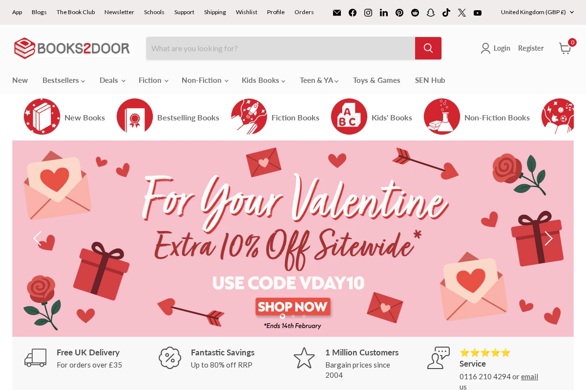 Books 2 Door Limited homepage screenshot