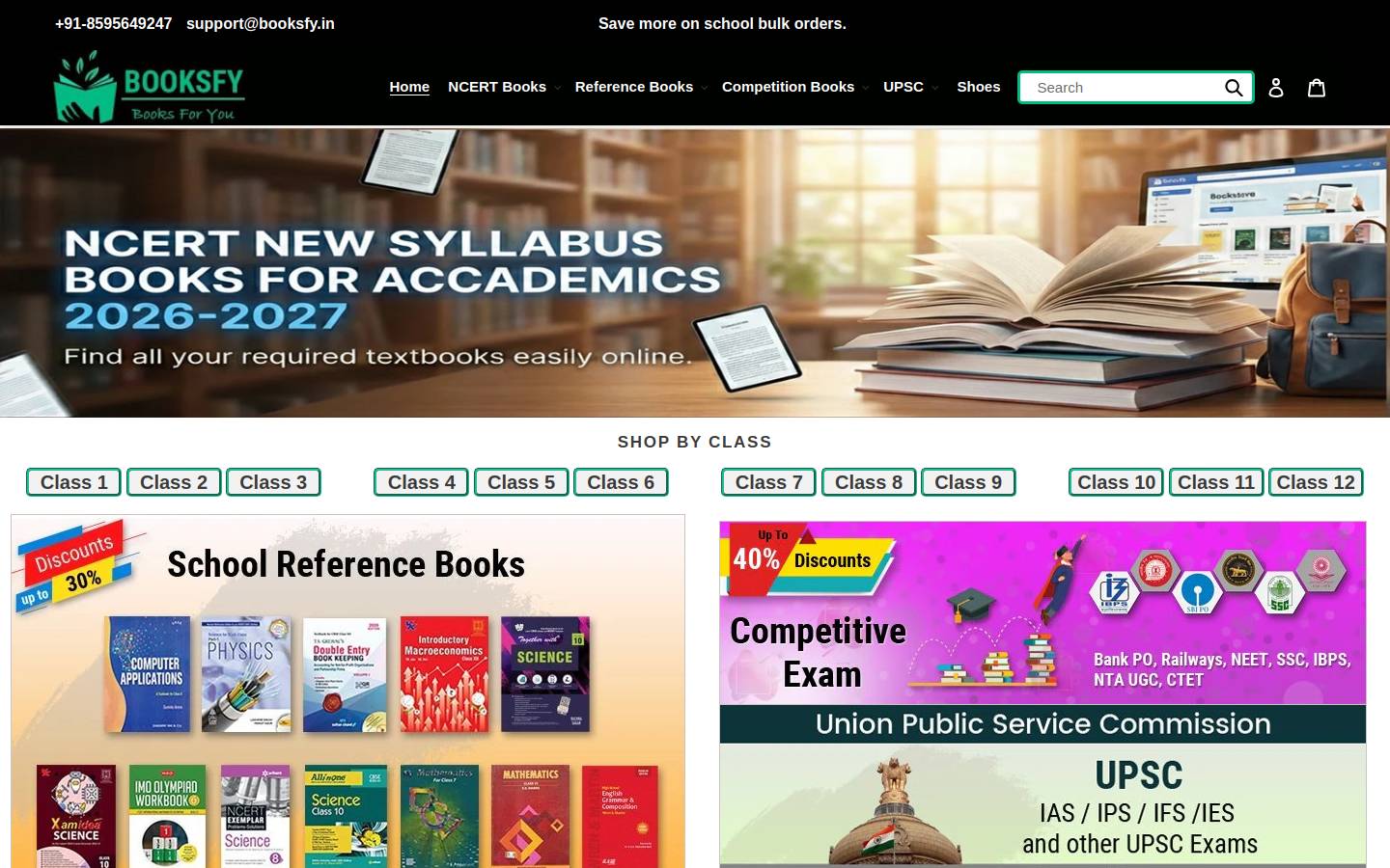 booksfy.in homepage screenshot