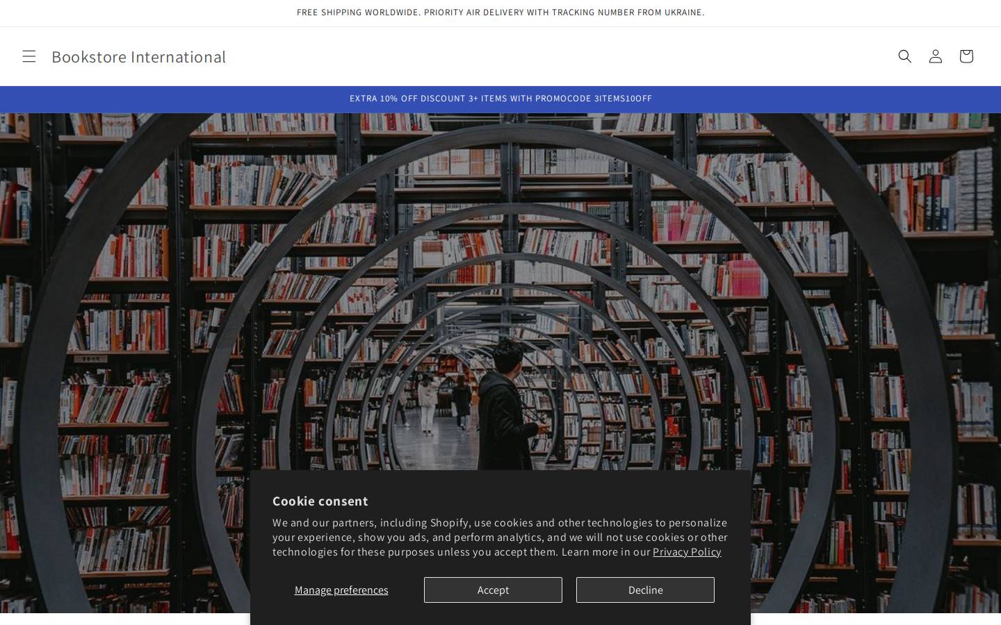 bookstoreint.com homepage screenshot