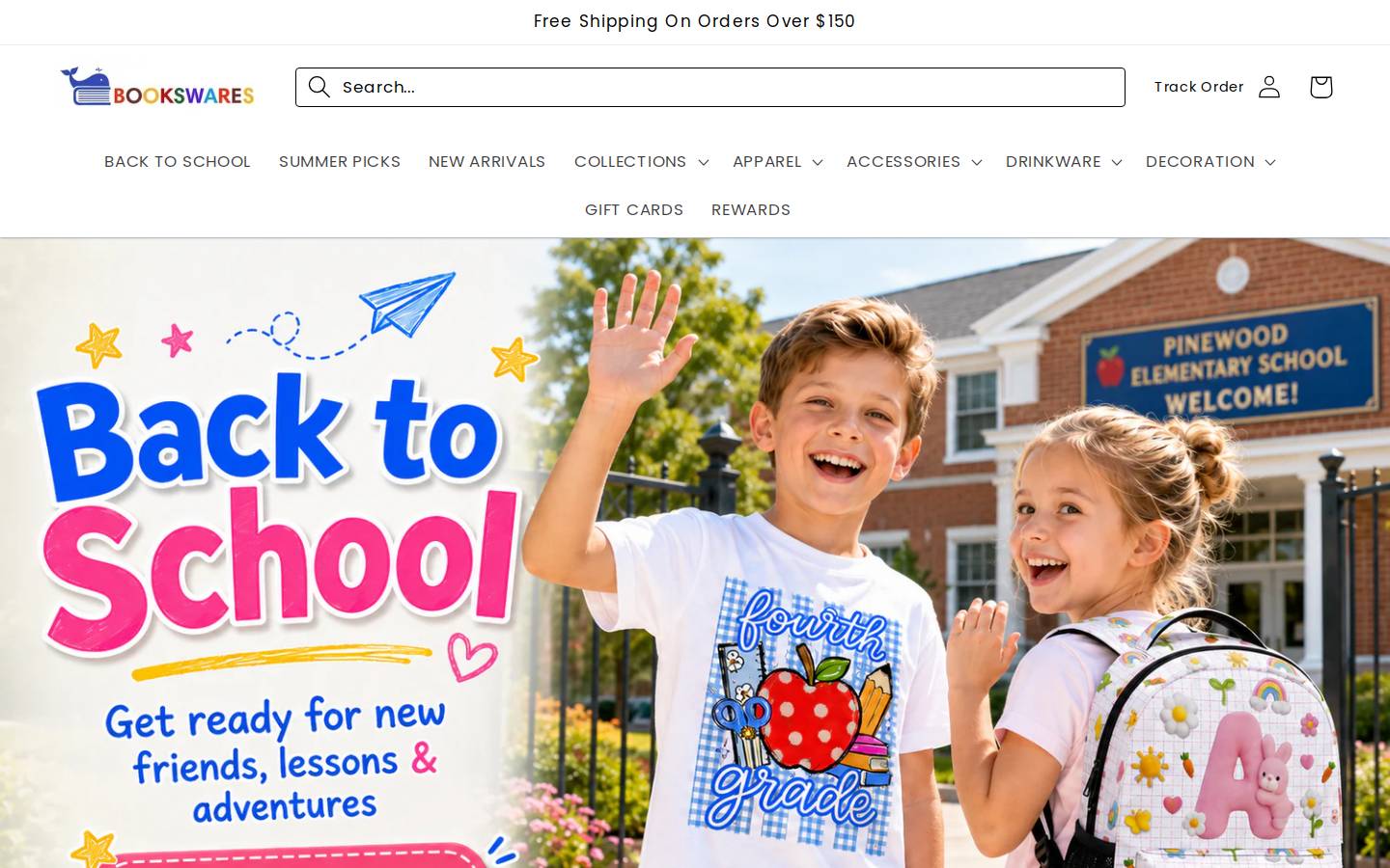 Bookswares homepage screenshot