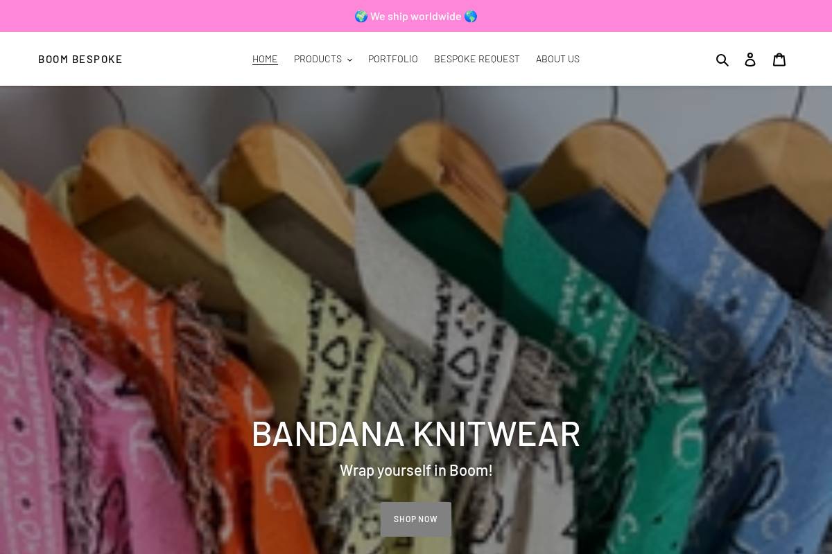 boombespoke.com homepage screenshot