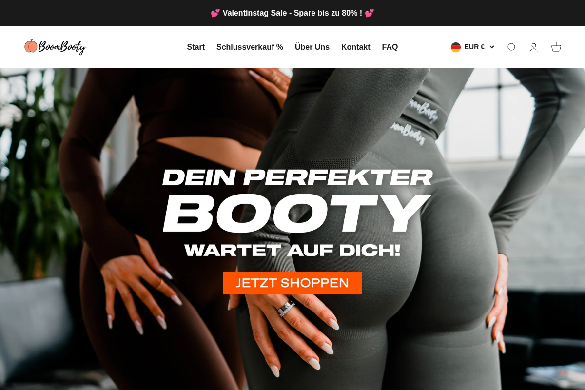 Boombooty homepage screenshot