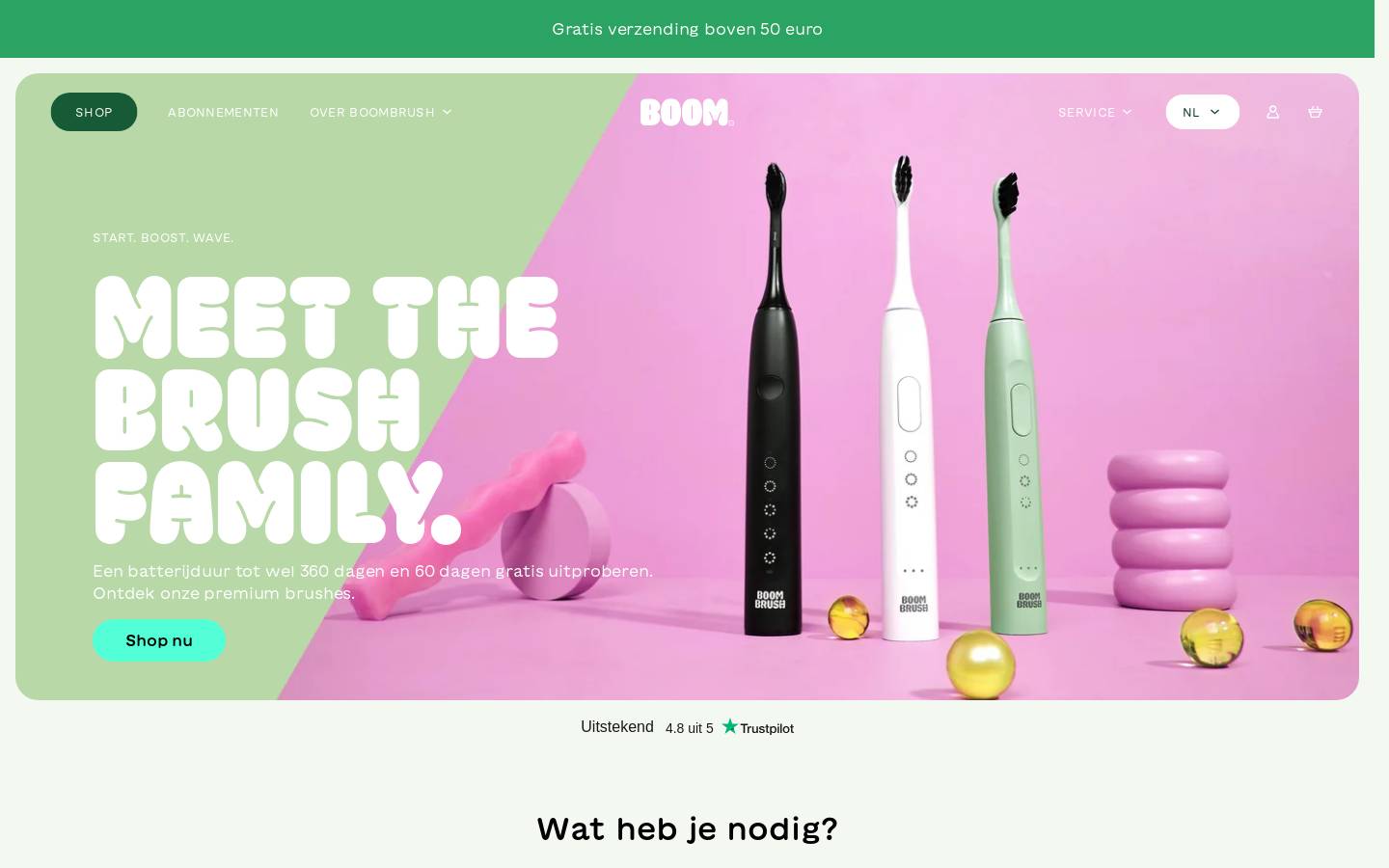BOOM. homepage screenshot