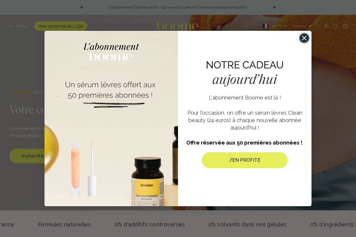 boomeparis.com homepage screenshot