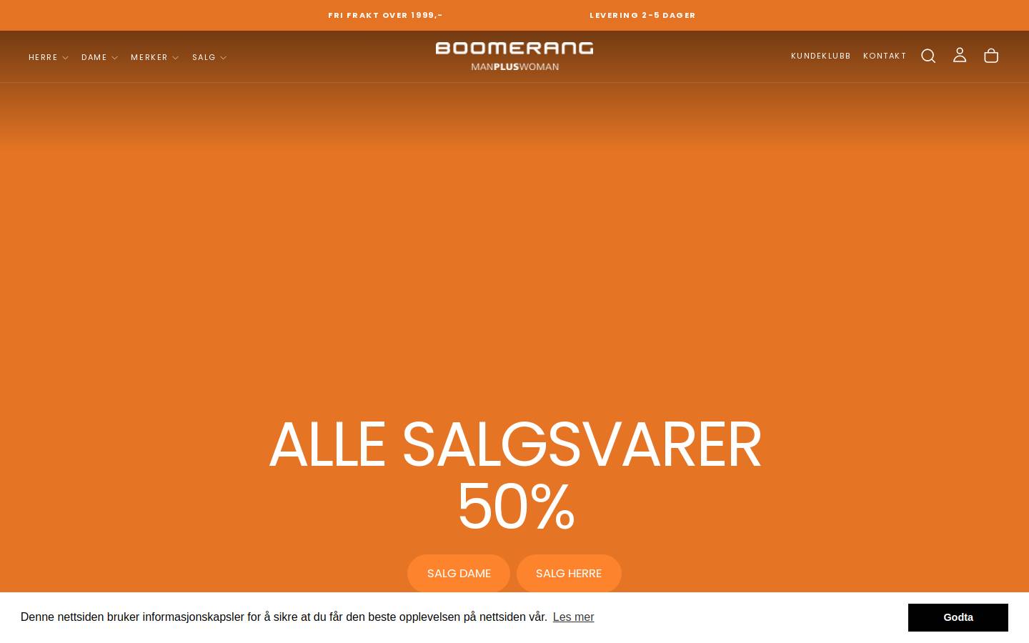 Boomerang homepage screenshot