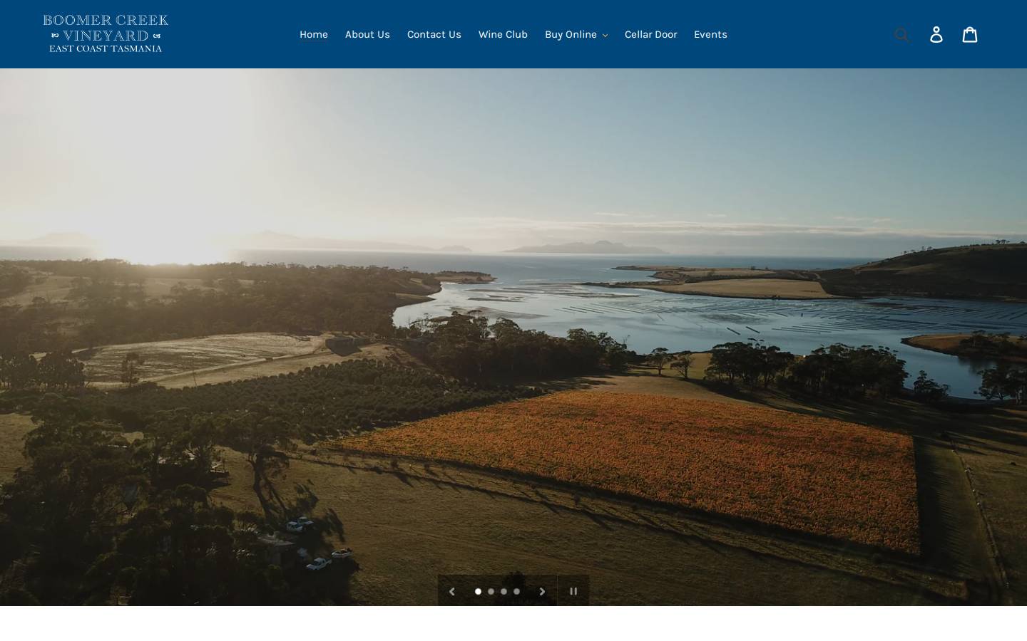 boomercreekvineyard.com.au homepage screenshot