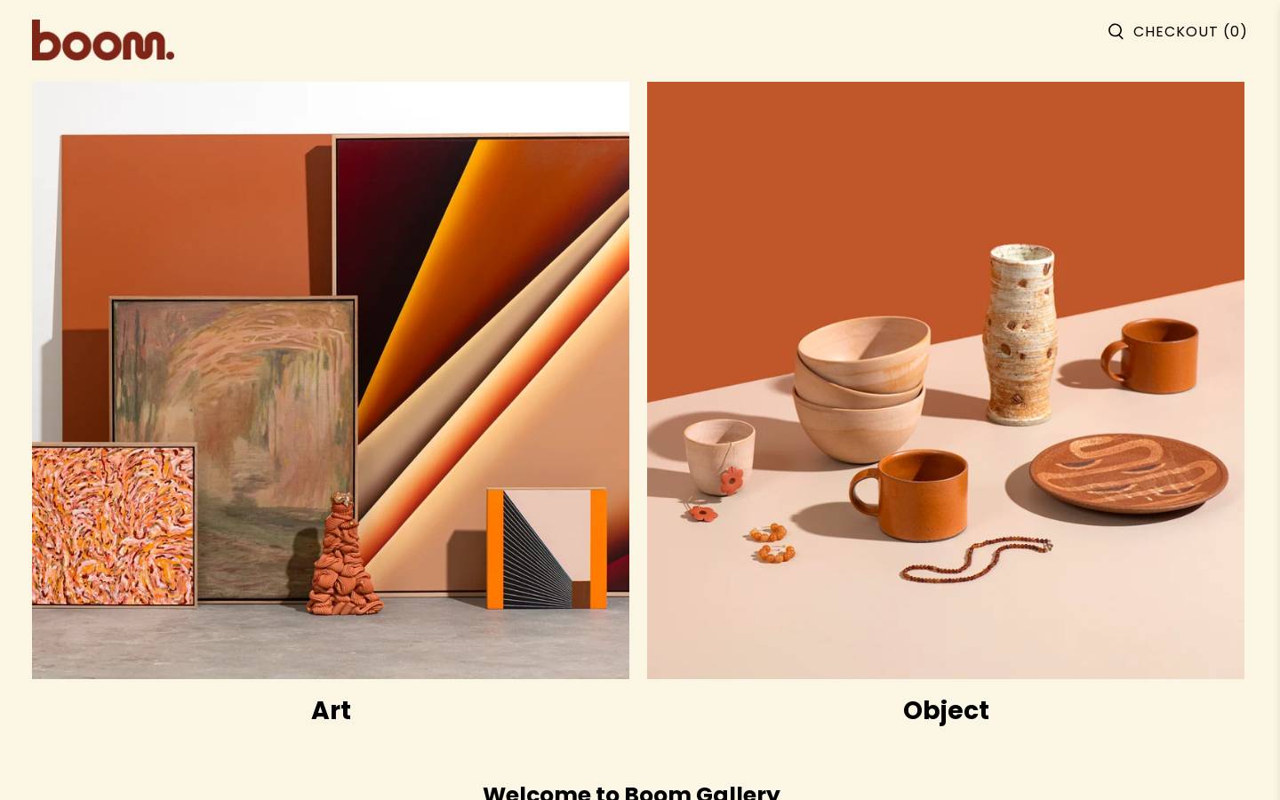boomgallery.com.au homepage screenshot
