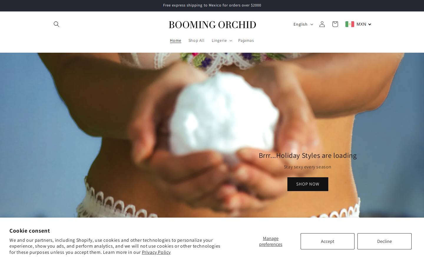 boomingorchid.com homepage screenshot