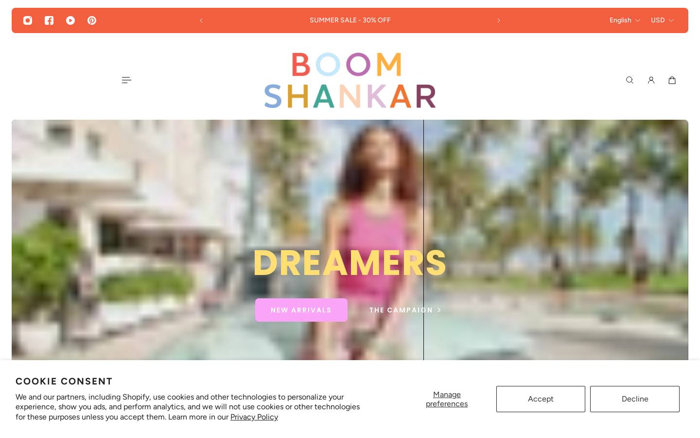 boomshankar.com homepage screenshot