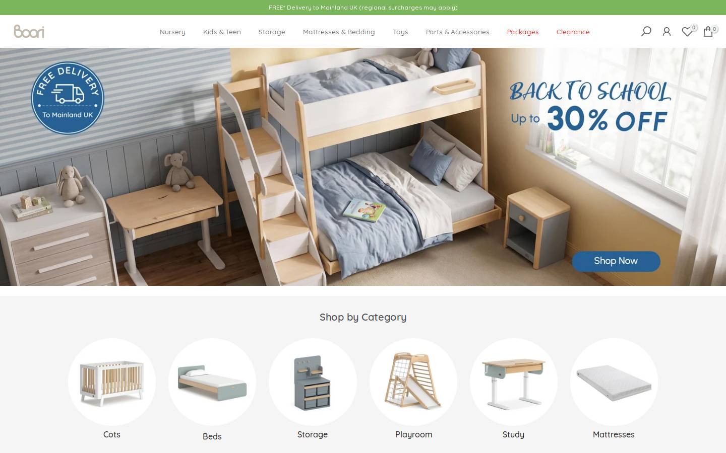Boori homepage screenshot