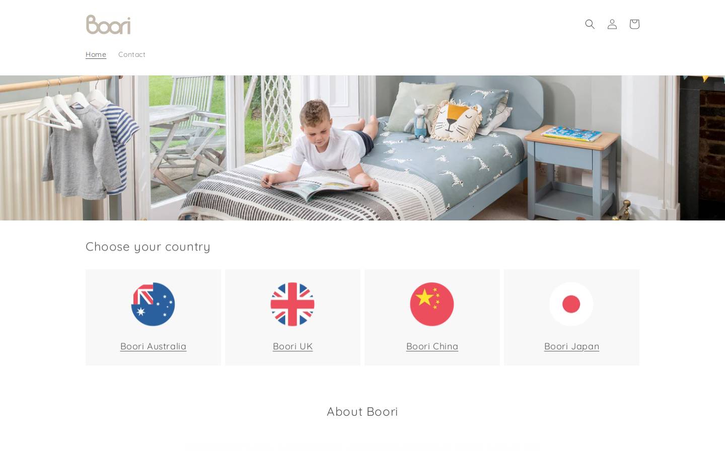 Boori homepage screenshot