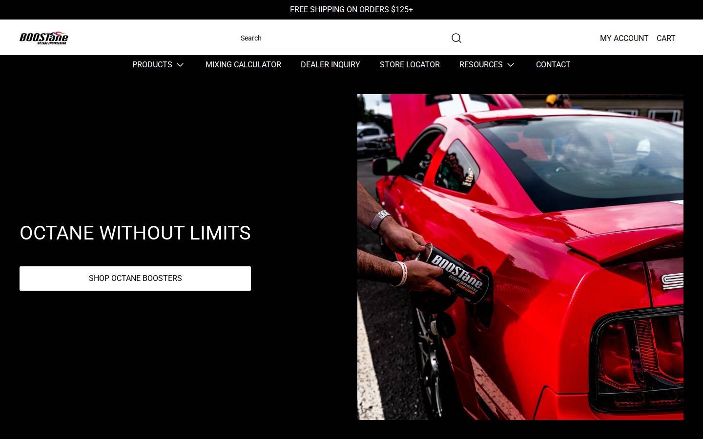 Boostane homepage screenshot