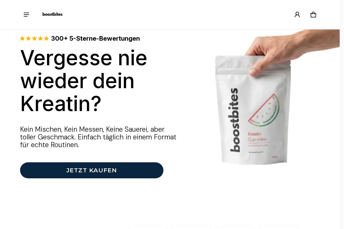 boostbites.co homepage screenshot