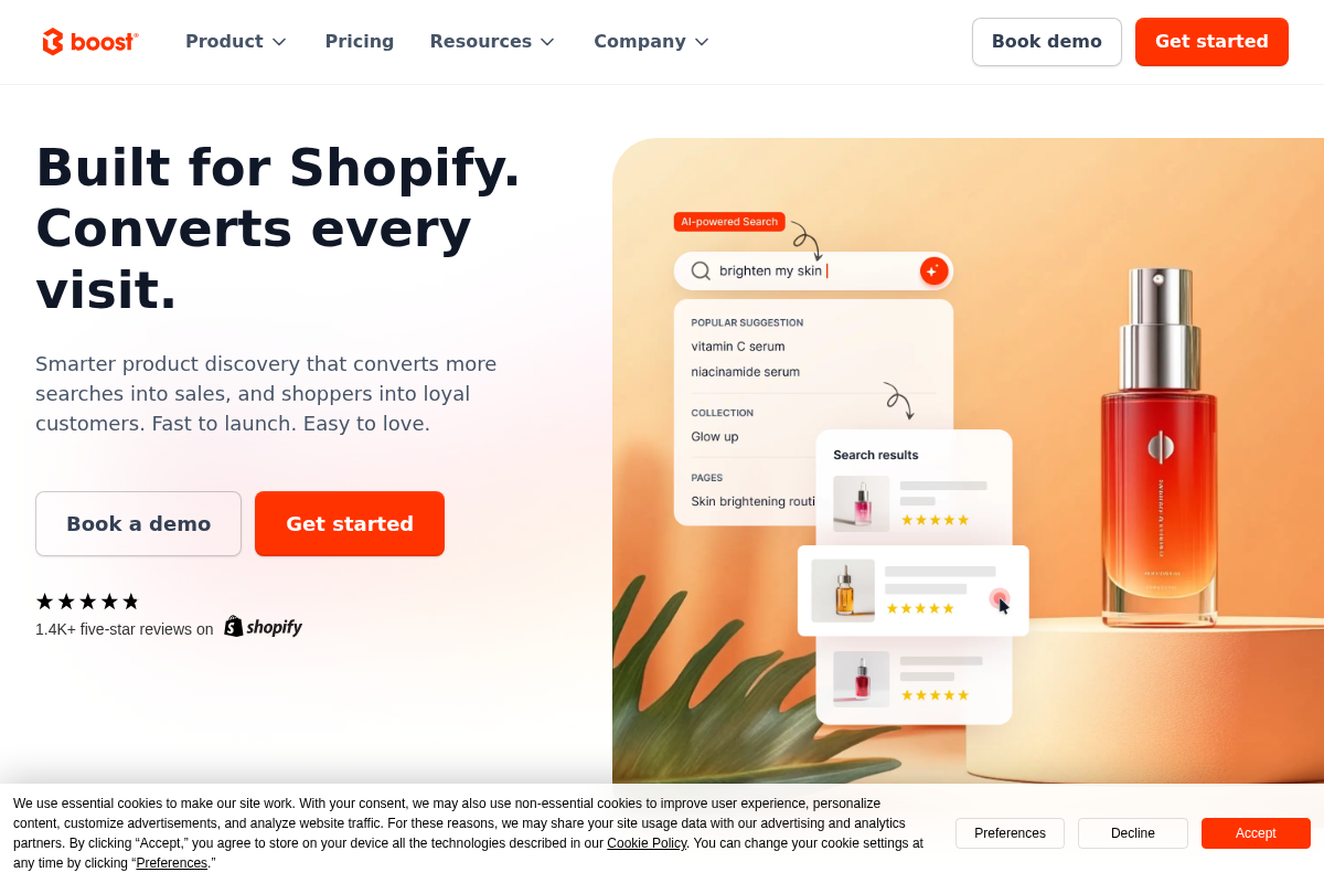boostcommerce.net homepage screenshot