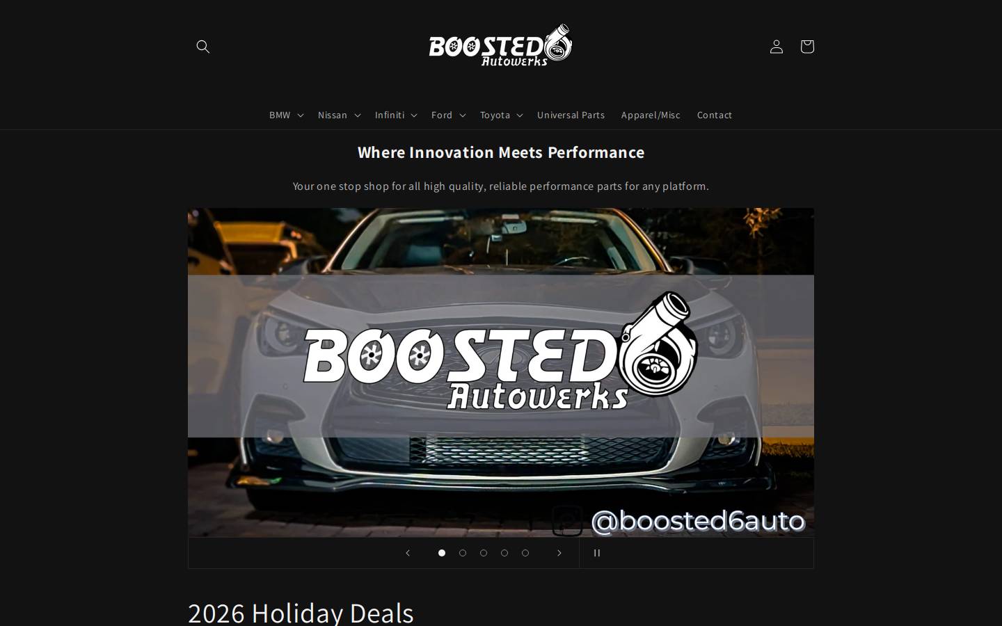 boosted6auto.com homepage screenshot