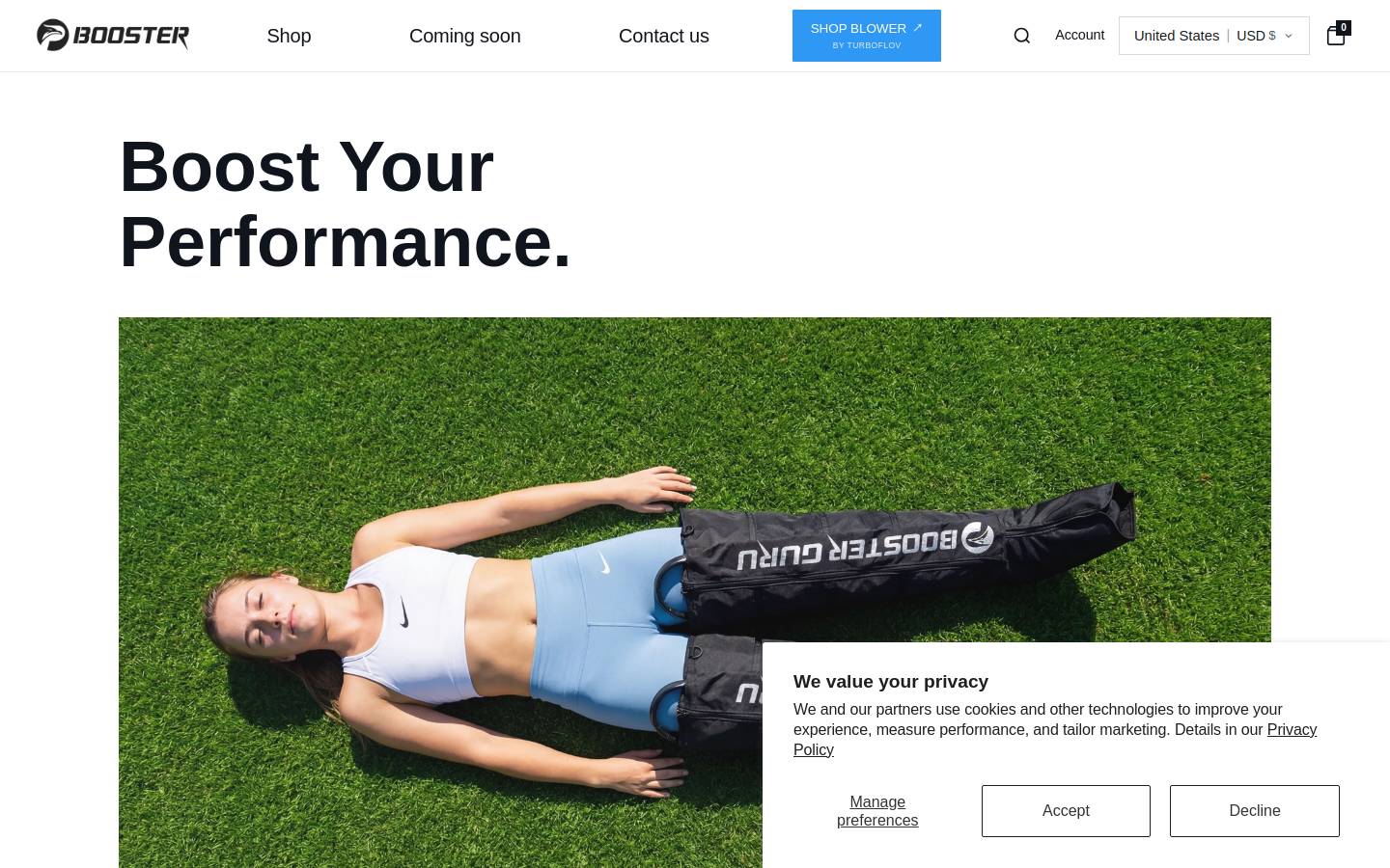 boosterfit.com homepage screenshot