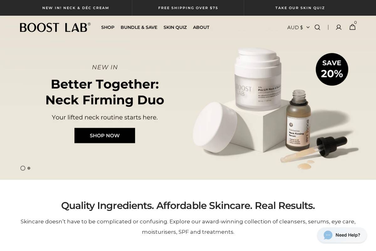 boostlabco.com homepage screenshot