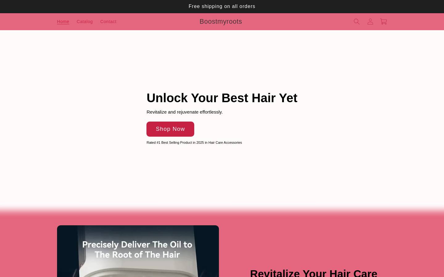 boostmyroots.shop homepage screenshot