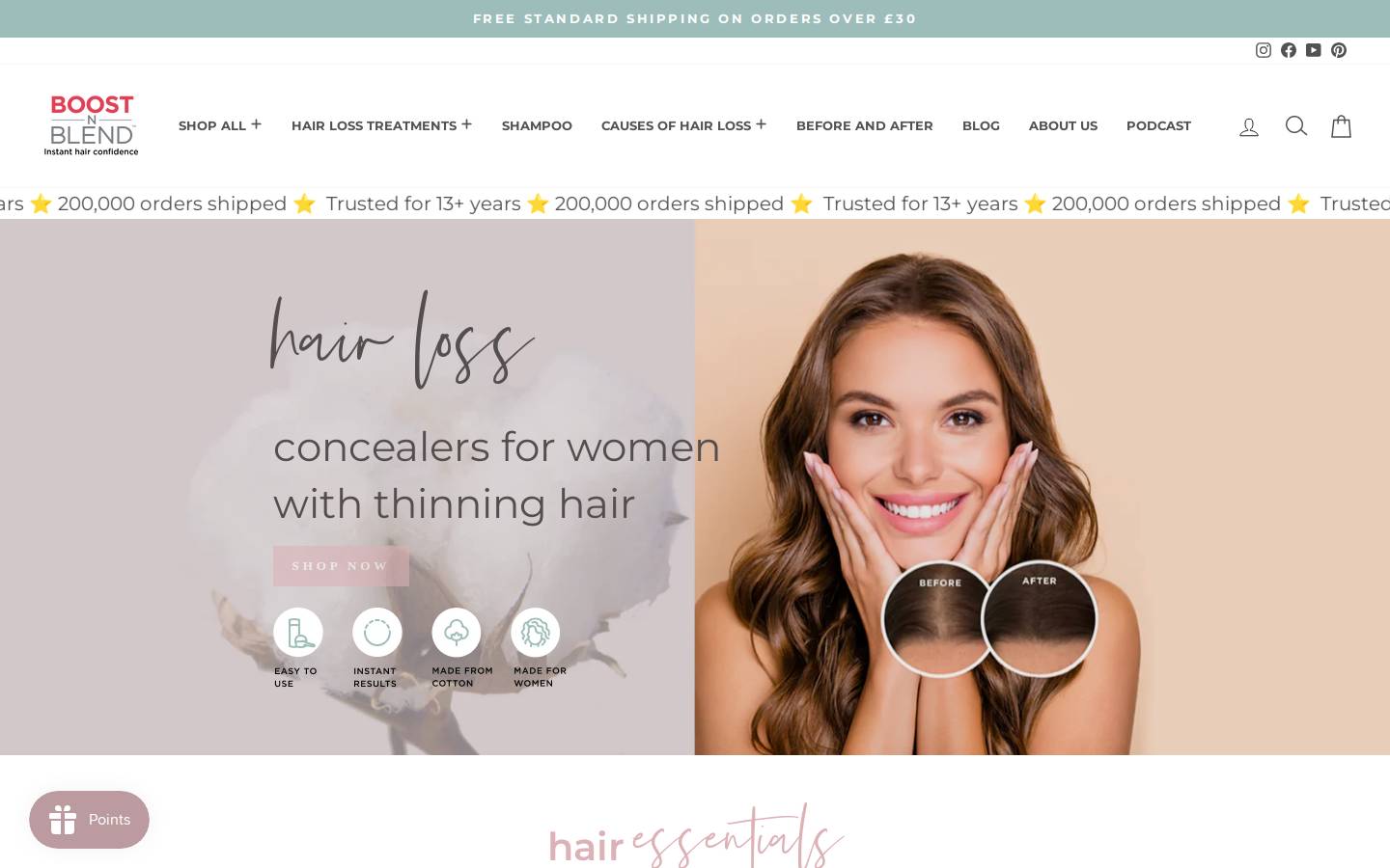boostnblend.co.uk homepage screenshot