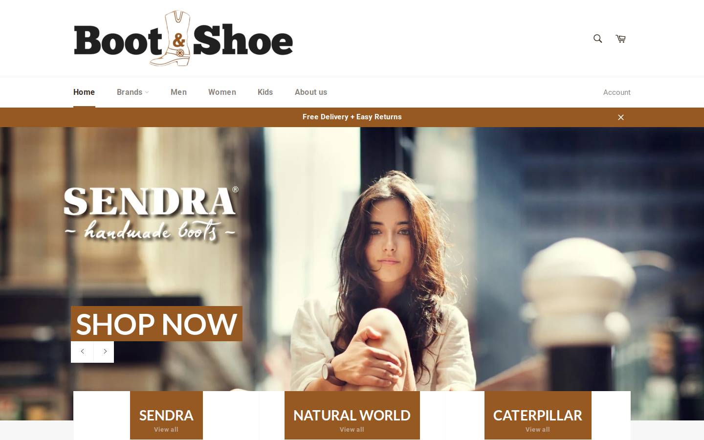 bootandshoe.co.za homepage screenshot
