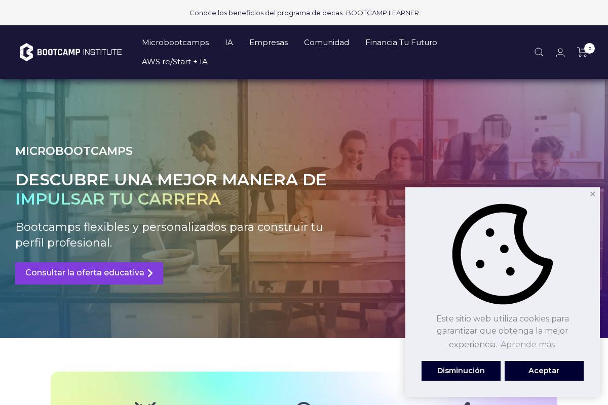 bootcamp-institute.mx homepage screenshot