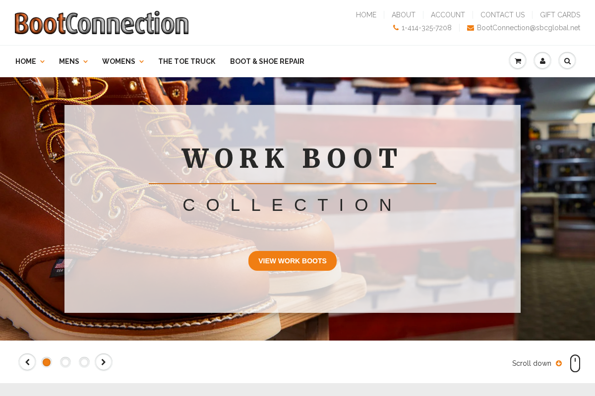 www.BootConnection.com homepage screenshot