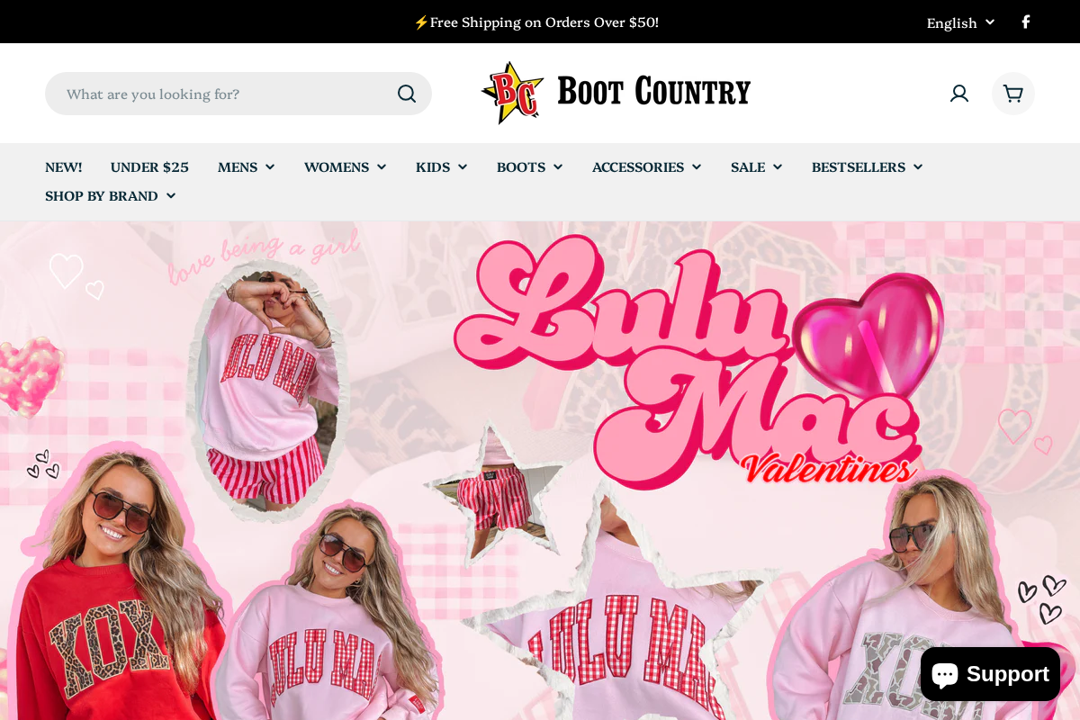 Boot Country homepage screenshot