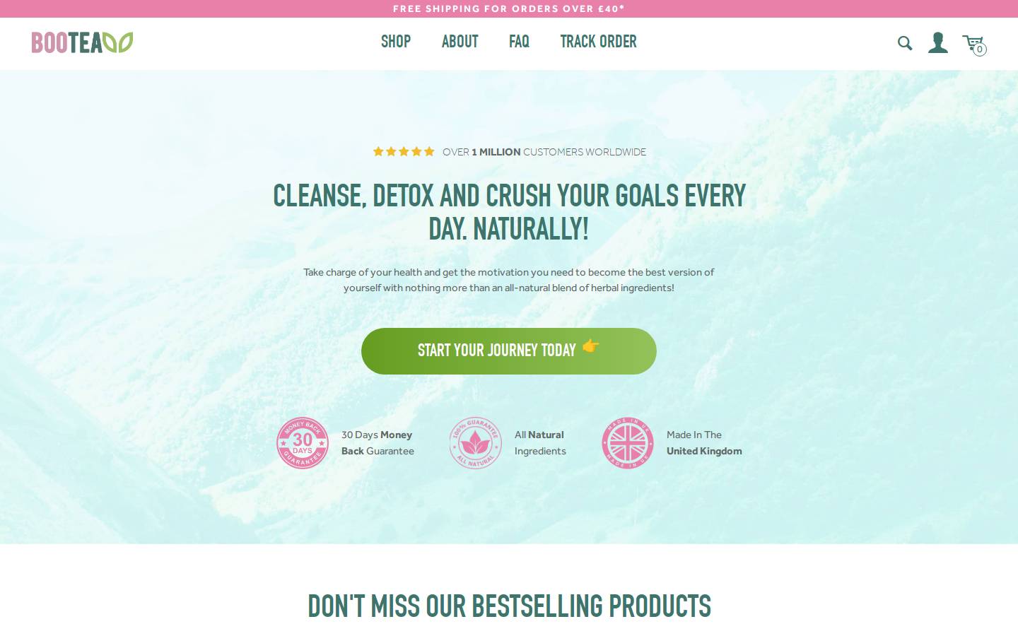 Bootea homepage screenshot