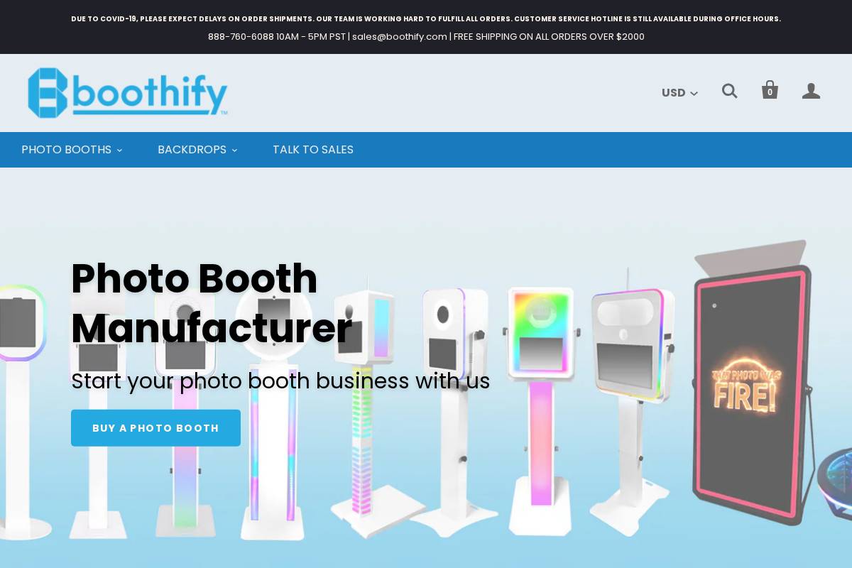 boothify.com homepage screenshot