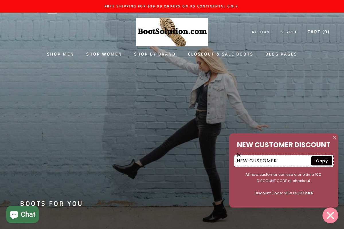 Bootsolution homepage screenshot