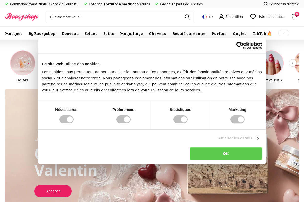 Boozyshop homepage screenshot