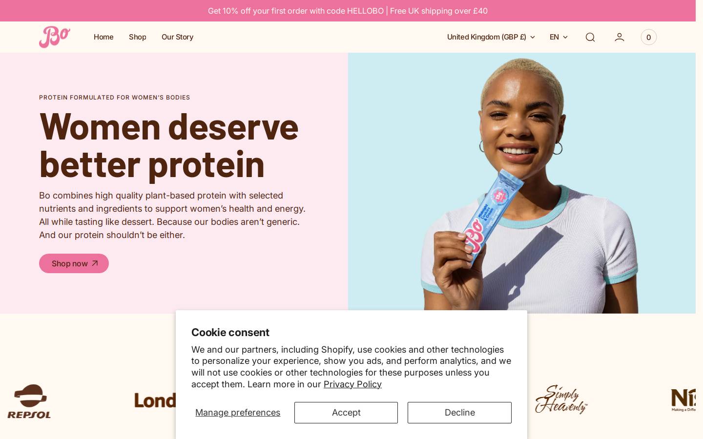 boprotein.com homepage screenshot