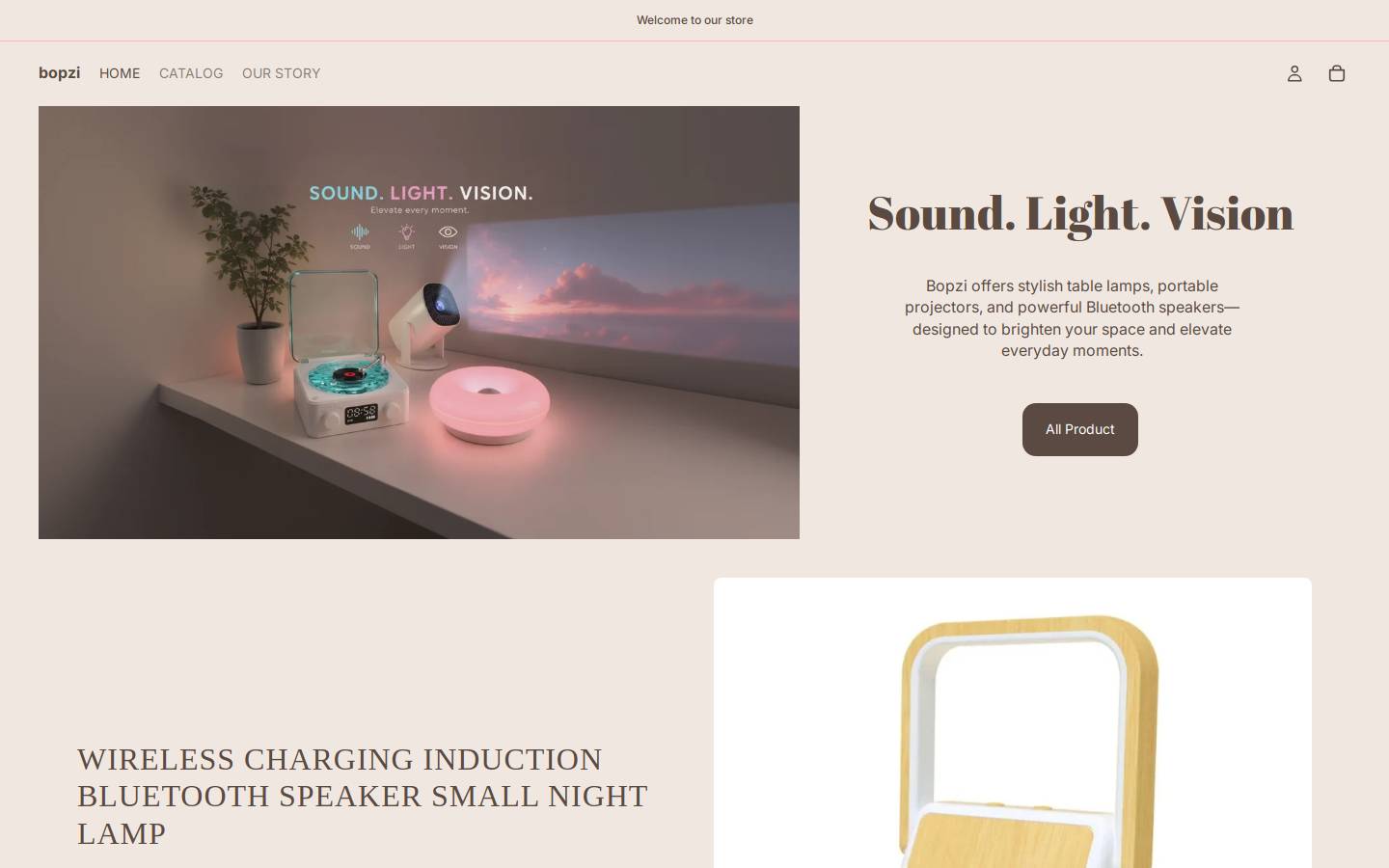 bopzi.shop homepage screenshot