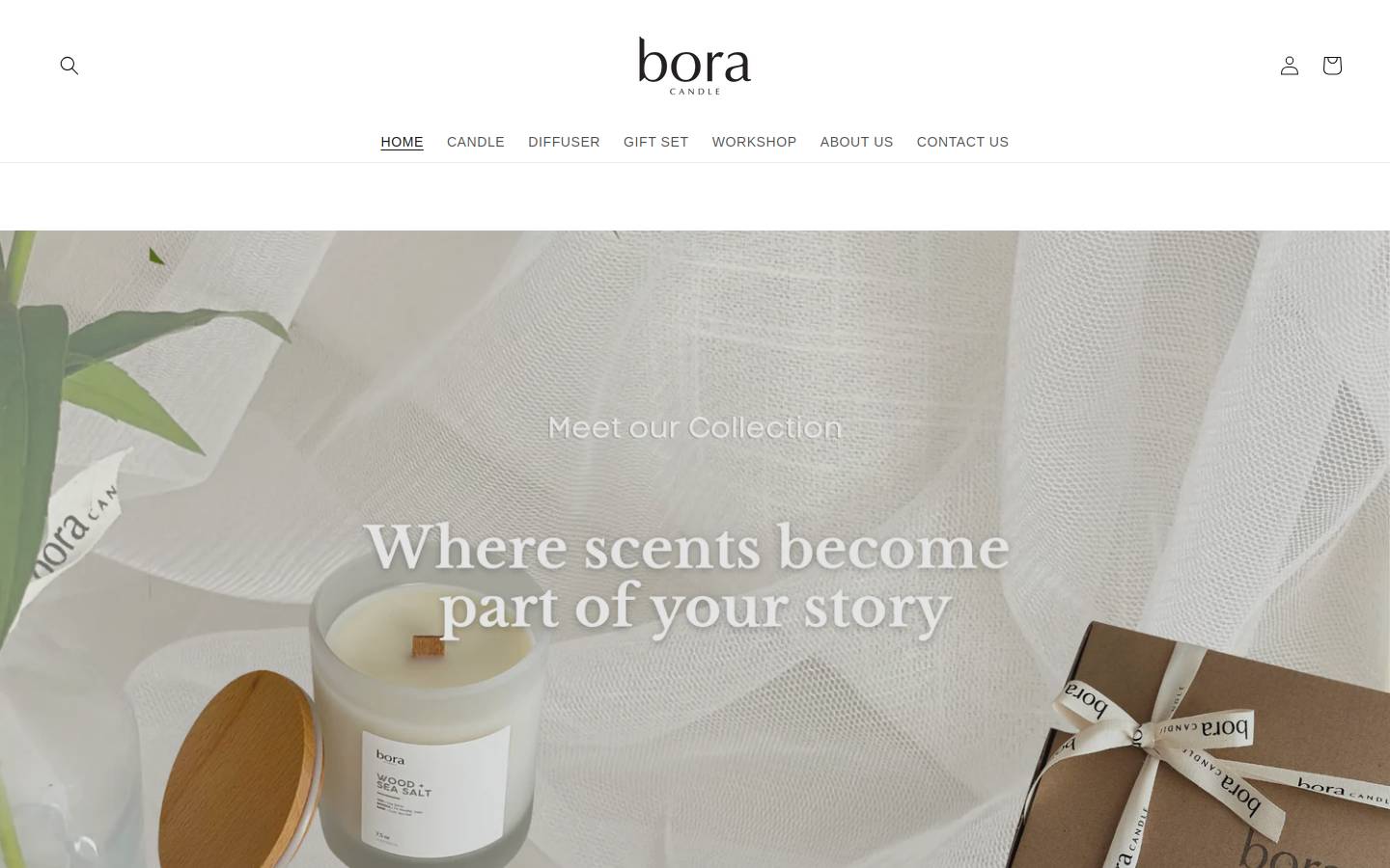 boracandle.com.au homepage screenshot