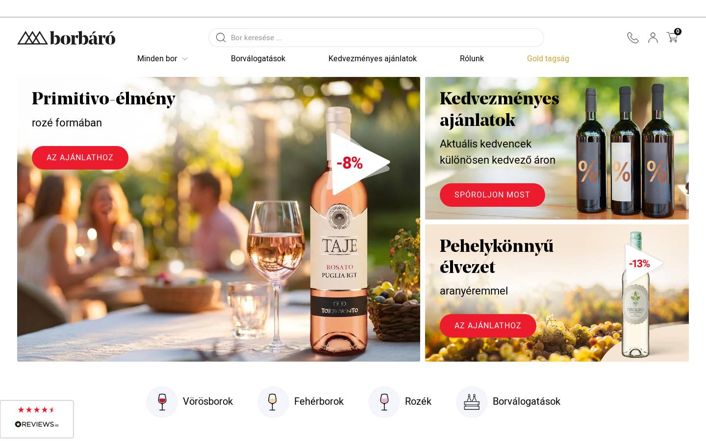 borbaro.hu homepage screenshot