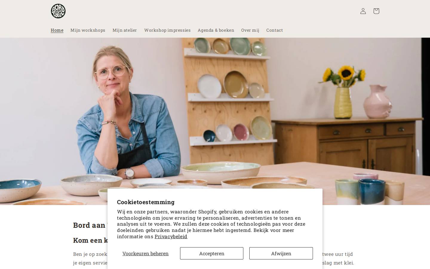 Bord aan Tafel homepage screenshot