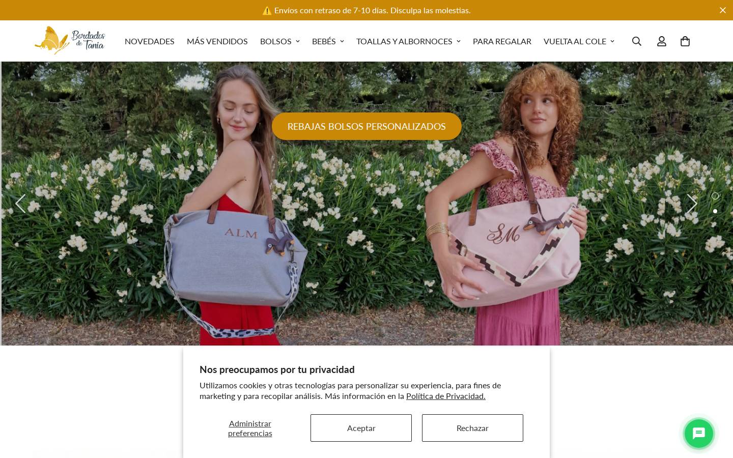 bordadosdetania.com homepage screenshot