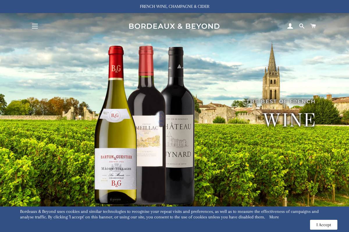 bordeauxandbeyond.com.au homepage screenshot