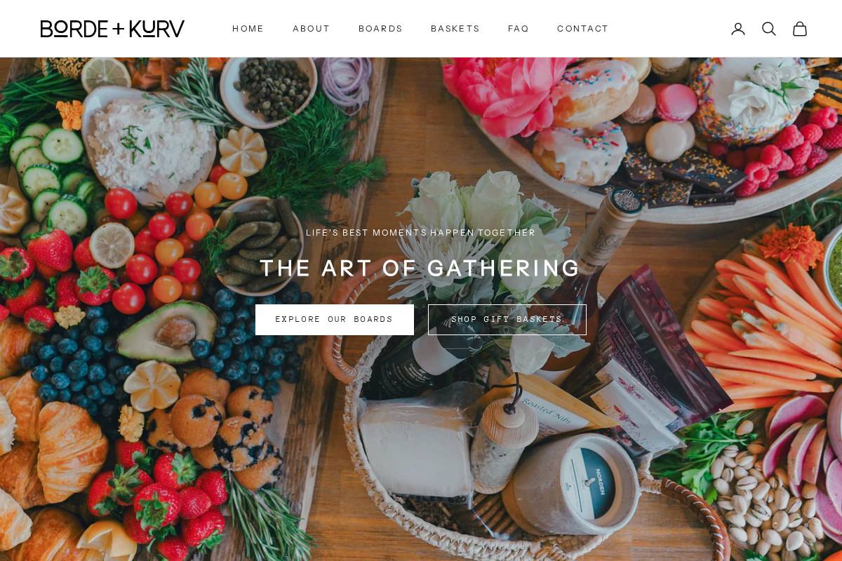 bordekurv.com homepage screenshot