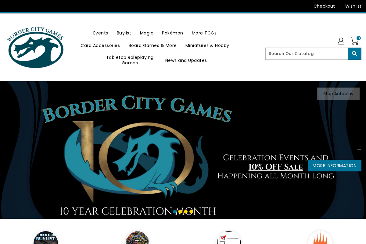 Border City Games homepage screenshot