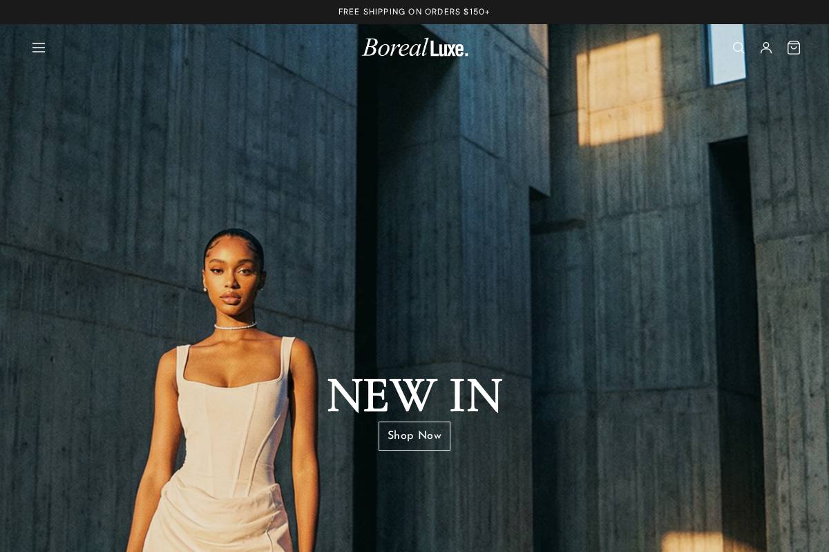 Borealluxe homepage screenshot