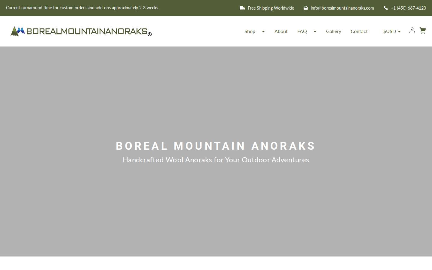 borealmountainanoraks.com homepage screenshot