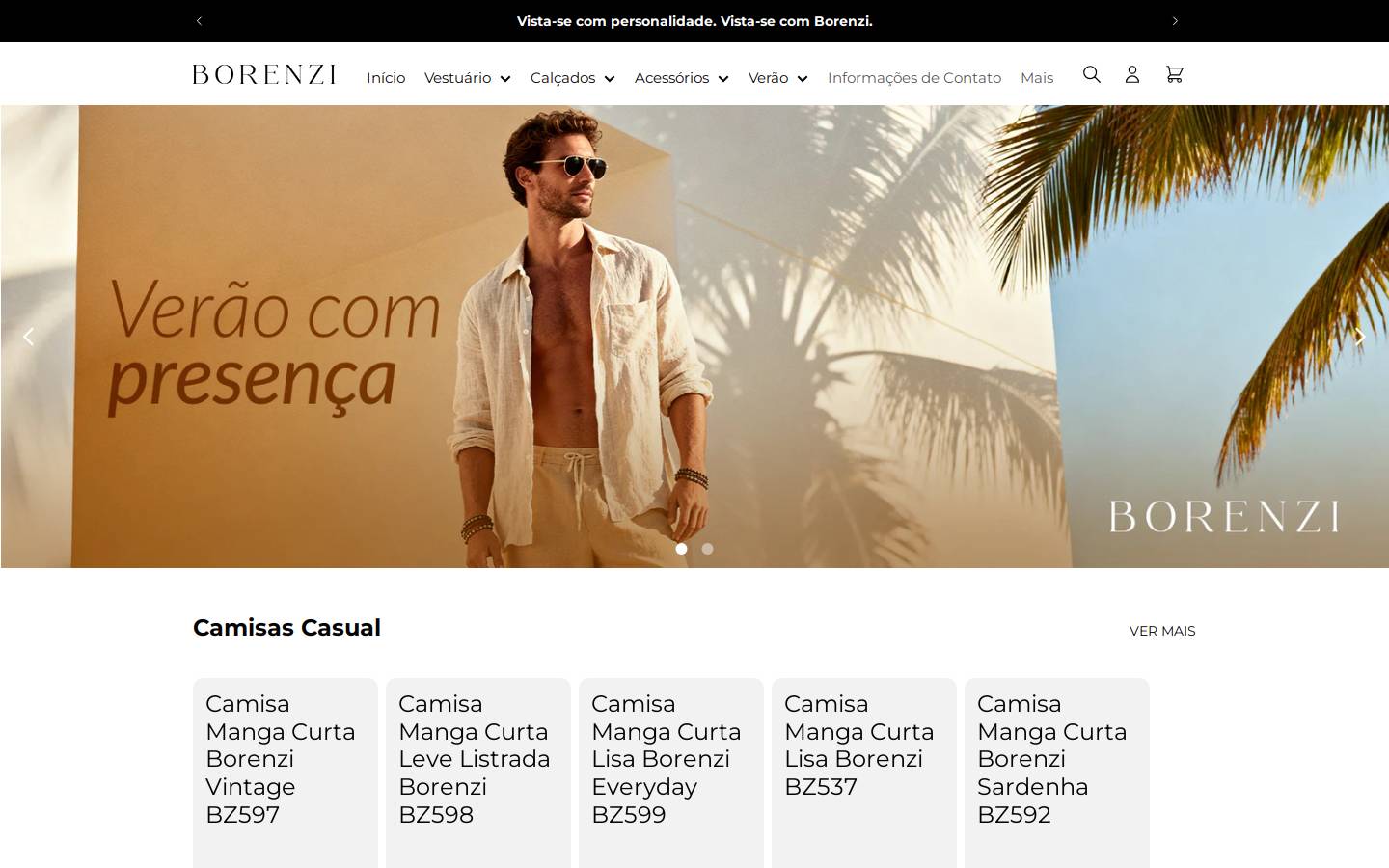 borenzi.com homepage screenshot