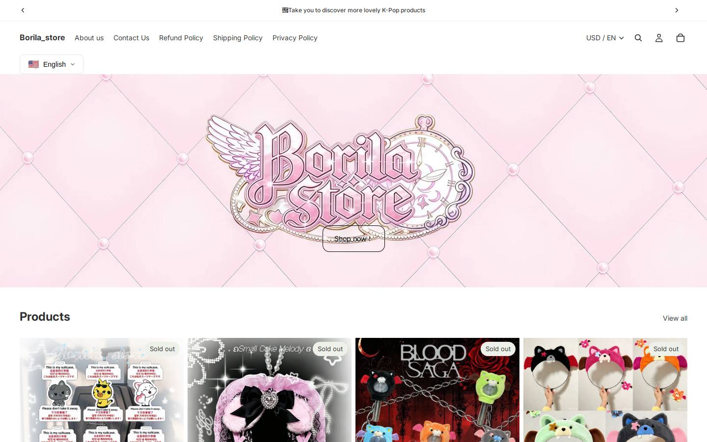 borila.store homepage screenshot