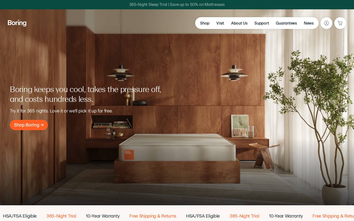 boring.co homepage screenshot