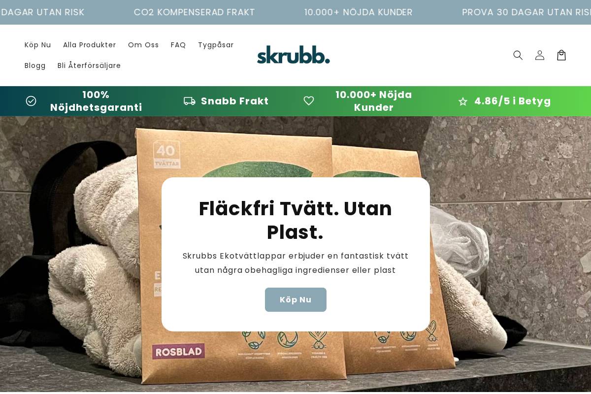 borjaskrubba.se homepage screenshot