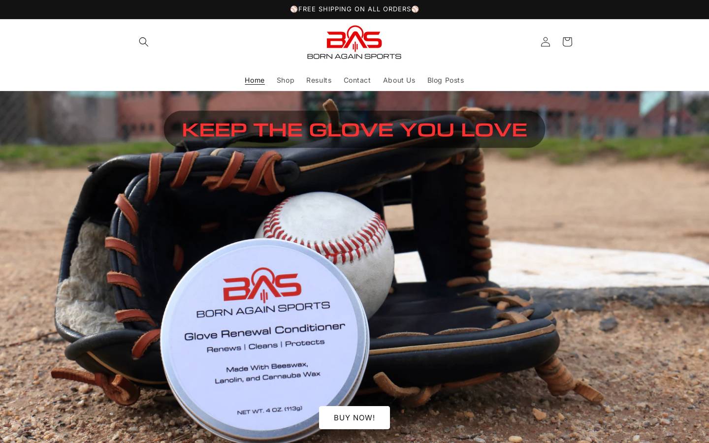 bornagainsports.co homepage screenshot